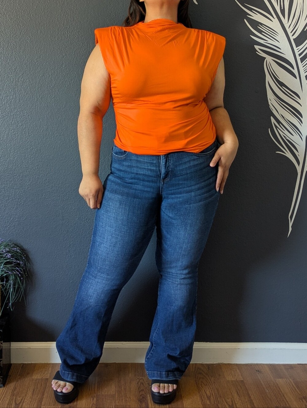 Shein Sxy Orange Bodysuit